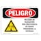 Signmission OSHA Danger, Radio Frequency Radiation Hazard Spanish, 10in X 7in Rigid Plastic, OS-DS-P-710-LS-1688 OS-DS-P-710-LS-1688 - alternate 1